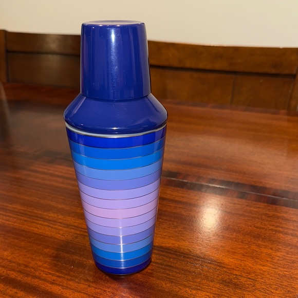 Jonathan Adler Blue and Purple Scala Cocktail Shaker - Picture 3 of 5